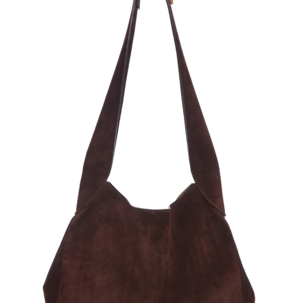 Gabrielle Hearst Hobo Bag in Dark Brown Suede